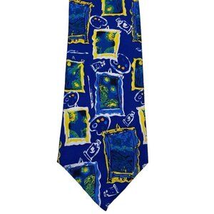 Vincent van Gogh Tie Paintings Artist Art Teacher Blue Novelty Silk Necktie